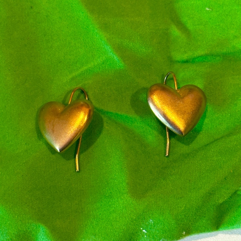 Gold Heart Earrings